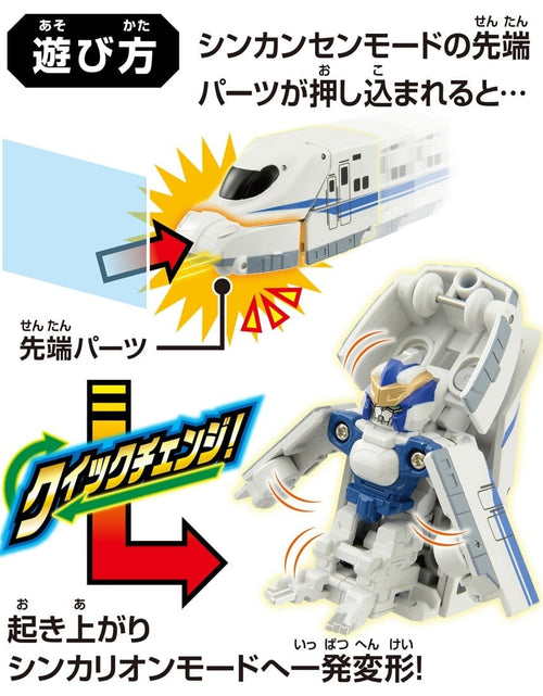 Load image into Gallery viewer, Takara Tomy Shinkansen Deformation Robot SHINKALION CW Quick Change N700S Nozomi
