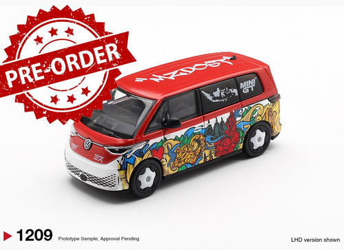 Load image into Gallery viewer, (Pre-order) MINI GT #1209 Volkswagen ID. Buzz Mizu Design LHD Diecast Model Car
