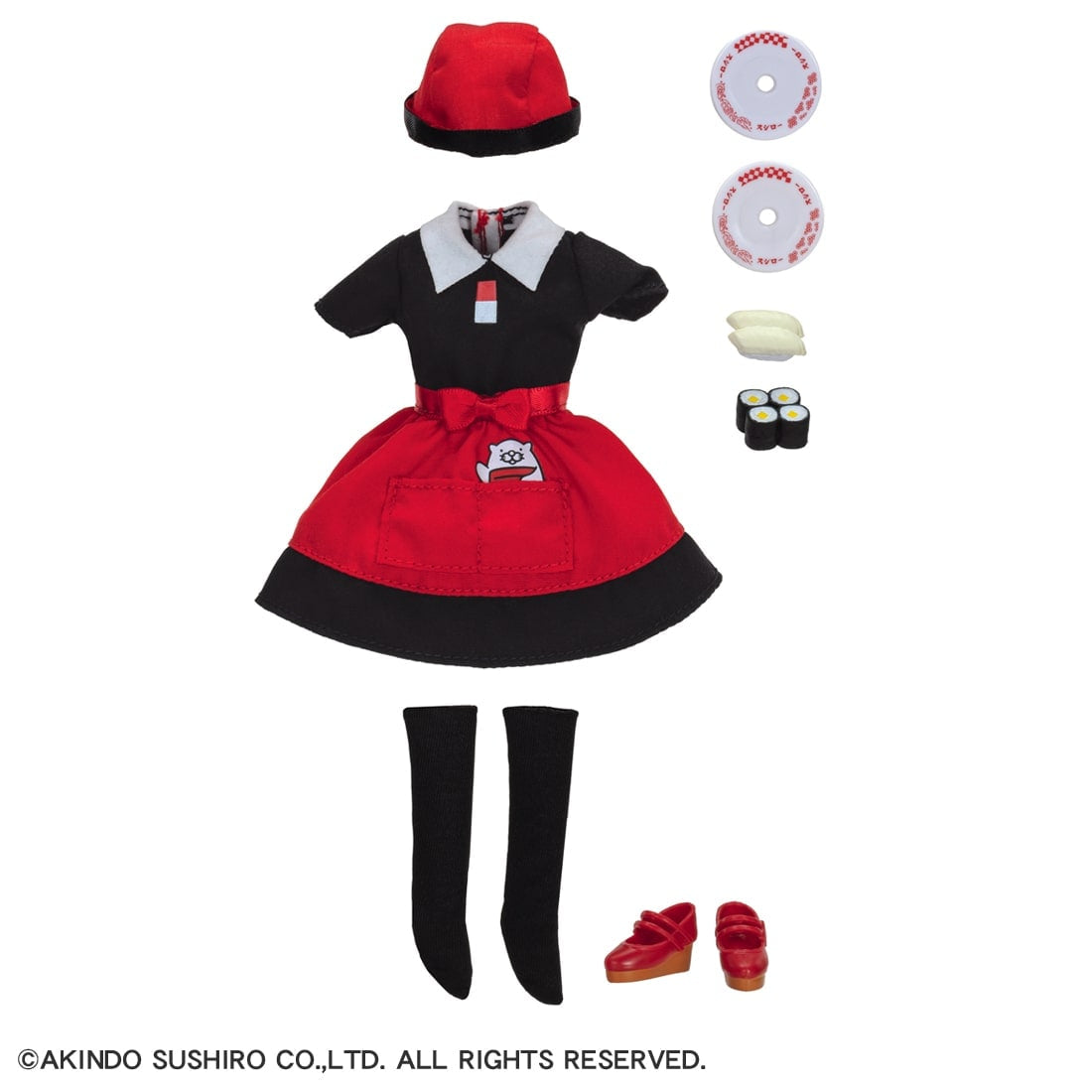 Takara Tomy Licca Chan Clothes Licca LW-12 Sushiro Dress Set (NO DOLL)