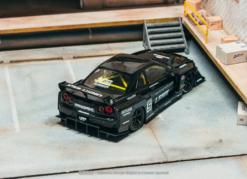 Load image into Gallery viewer, Tarmac Works 1:43 LB-ER34 Super Silhouette SKYLINE Black
