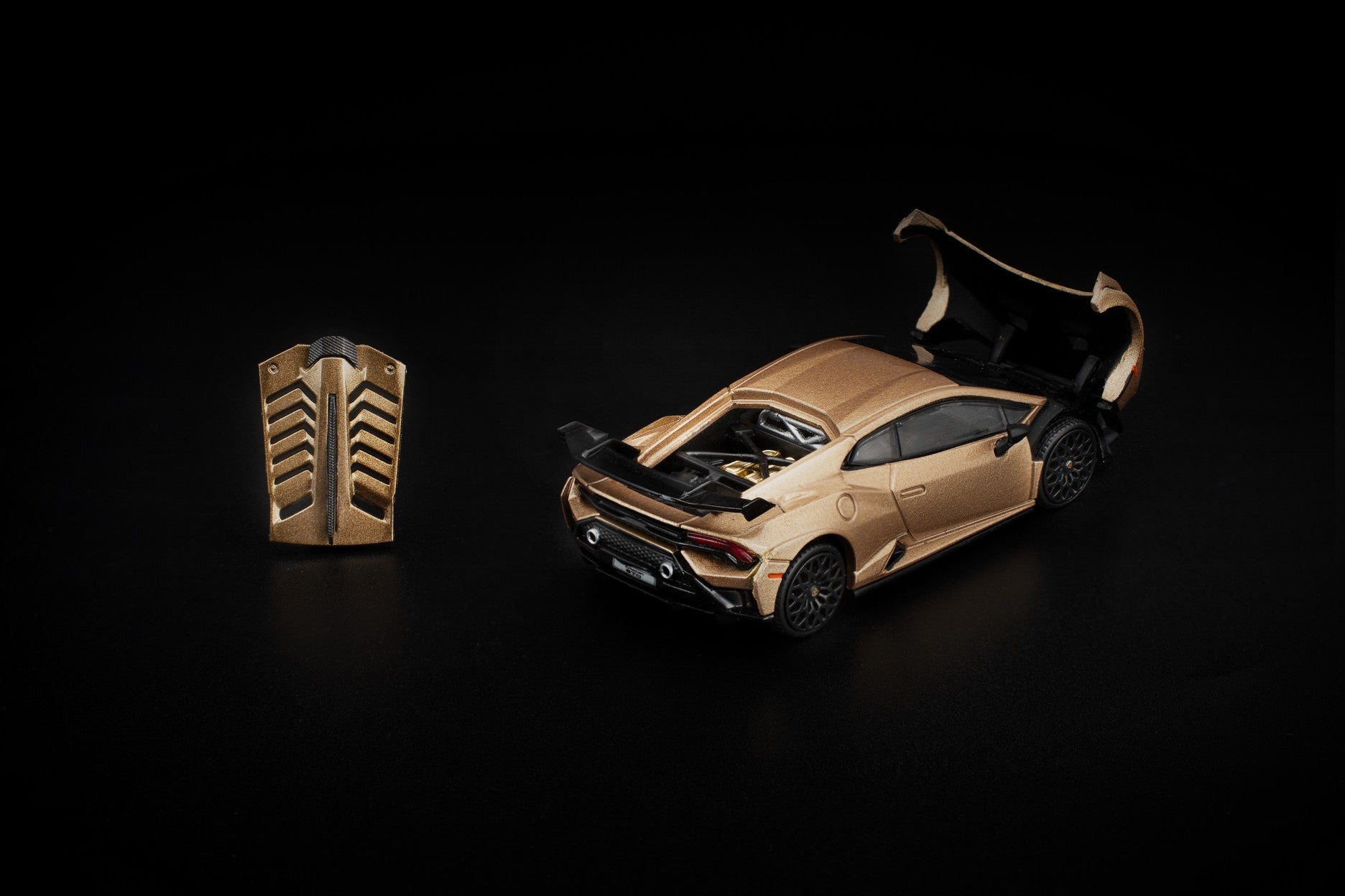 (Pre-order) POPRACE 1/64 LAMBORGHINI HURACAN STO MATTE GOLD #PR640413 Model Car