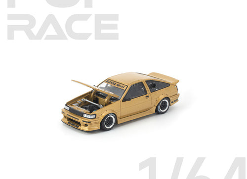 Load image into Gallery viewer, (Pre-order) POPRACE 1/64 RWB AE86 GOLD #PR640411 Diecast Model Car
