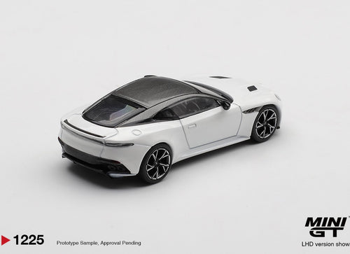 Load image into Gallery viewer, MINI GT #1225 Aston Martin DBS Stratus White LHD Diecast Model Car
