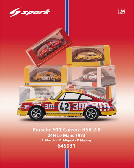 (Pre-order) Sparky 1/64 - Porsche 911 Carrera RSR 2.8 No.42 24H Le Mans 1973