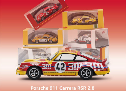 Load image into Gallery viewer, (Pre-order) Sparky 1/64 - Porsche 911 Carrera RSR 2.8 No.42 24H Le Mans 1973
