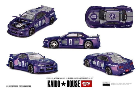 (Pre-order) Kaido House X Mini GT Nissan Skyline GT-R (R34) RACING FACTOY V2