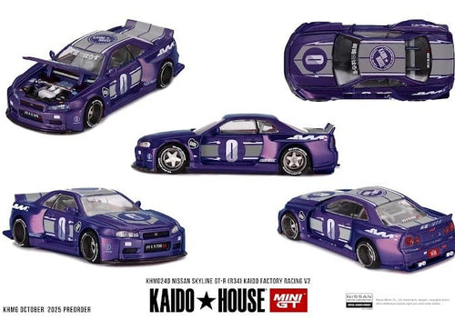 Load image into Gallery viewer, (Pre-order) Kaido House X Mini GT Nissan Skyline GT-R (R34) RACING FACTOY V2
