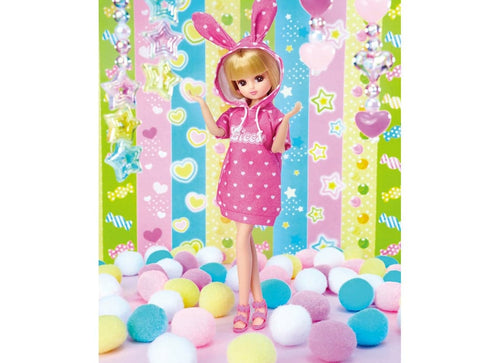 Load image into Gallery viewer, Takara Tomy Licca-chan Dress LW-01 My First Series Bunny Hoodie Licca (NO DOLL)
