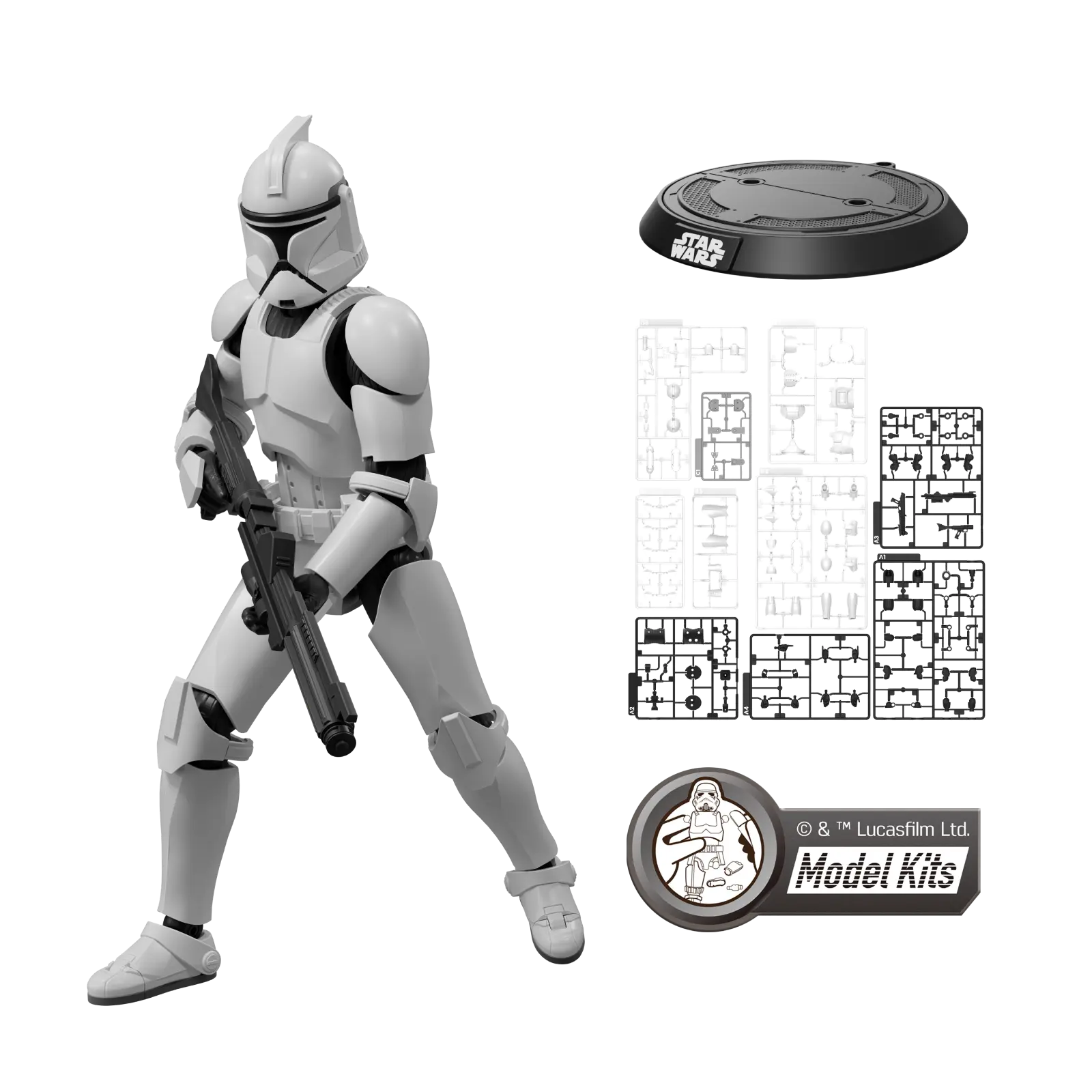 Blokees Star Wars Attack of the Clones Champion Class 07 Clone Trooper Model Kit