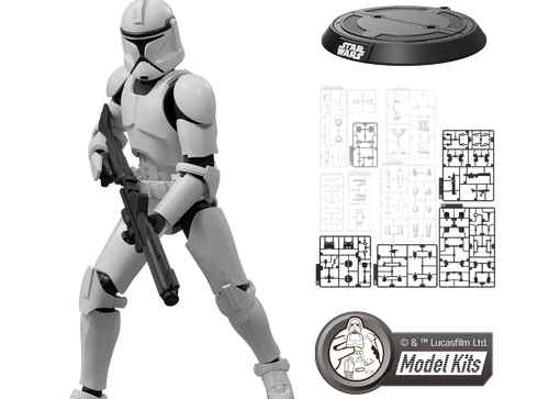 Load image into Gallery viewer, Blokees Star Wars Attack of the Clones Champion Class 07 Clone Trooper Model Kit
