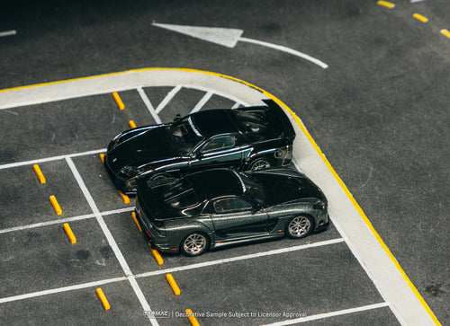 Load image into Gallery viewer, Tarmac Works 1/64 Mazda RX-7 VeilSide Fortune7 Grey metallic / Black
