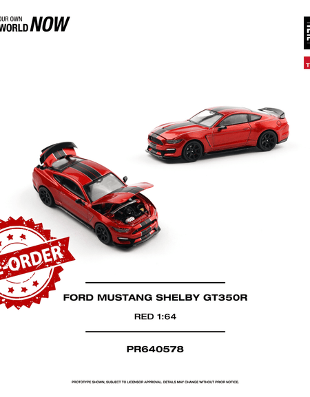 (Pre-order) POPRACE 1/64 - FORD MUSTANG SHELBY GT350R Diecast Model Car