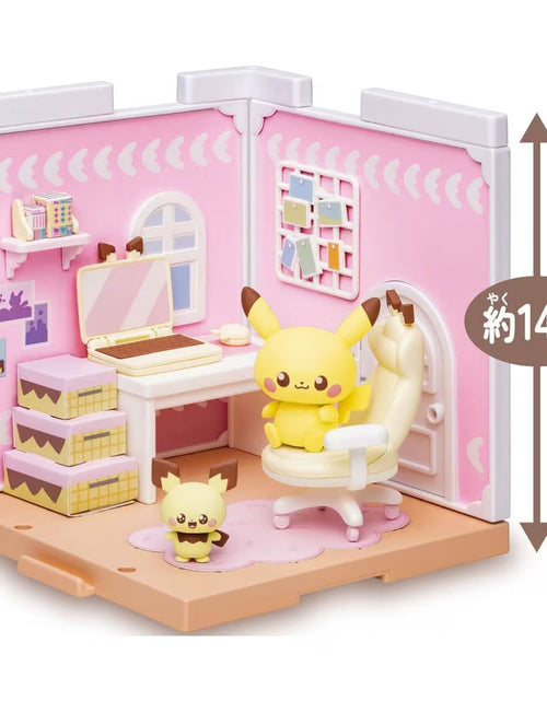 Load image into Gallery viewer, Takara Tomy Pokemon PokePiece House hobby Room Pichu &amp; Pikachu Set
