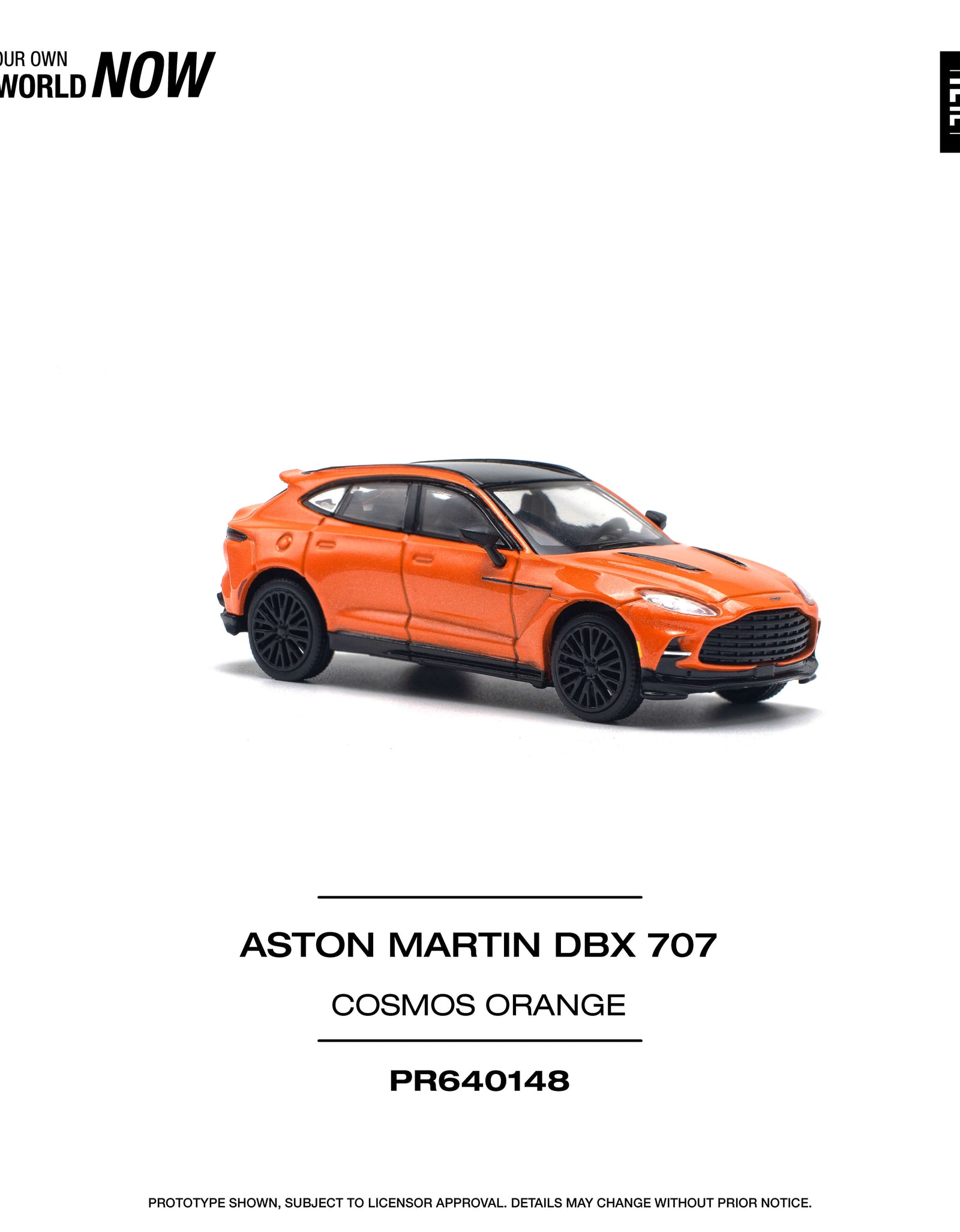 POPRACE 1/64 ASTON MARTIN DBX 707 - COSMOS ORANGE Model Car