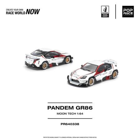 (Pre-order) POPRACE 1/64 - PANDEM Toyota GR 86 Moontech Diecast Model Car