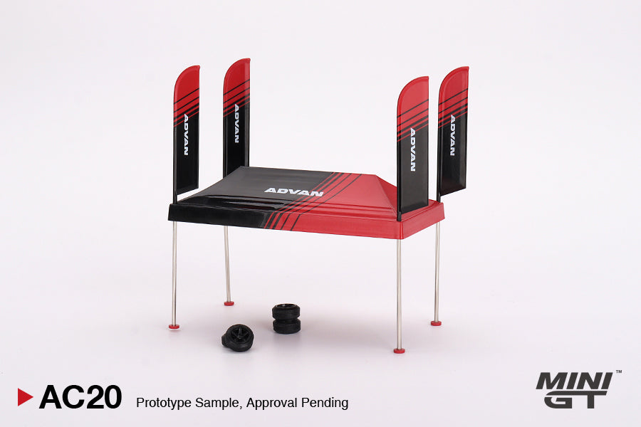 Mini GT #MGTAC20 Paddock Service Tent Set - ADVAN Model