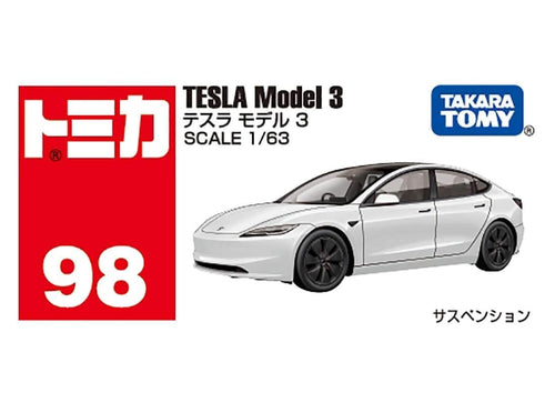 Load image into Gallery viewer, Takara Tomy TOMICA #98 1/63 Tesla Model 3 Diecast Car
