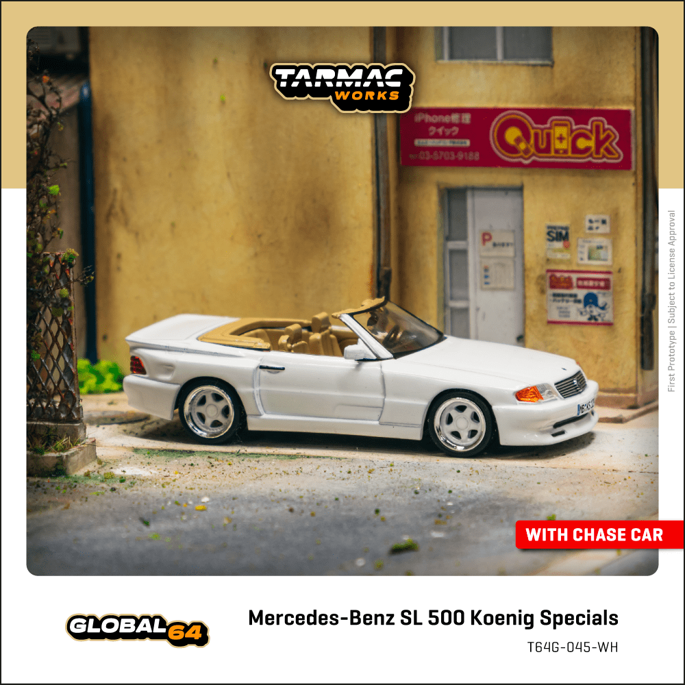Tarmac Works 1/64 Mercedes-Benz SL 500 Koenig Specials White