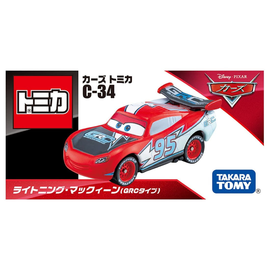 Takara Tomy Disney Tomica PIXAR CARS C-34 Lightning McQueen (GRC Type) Model Car
