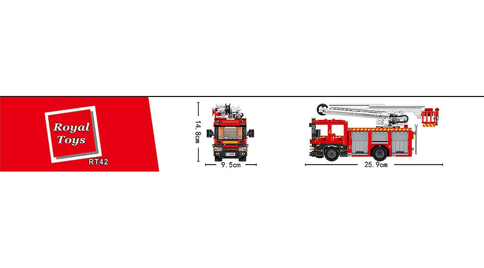 Royal Toys Building Blocks Bricks RT42: Hong Kong Fire Engine Hydraulic Platform