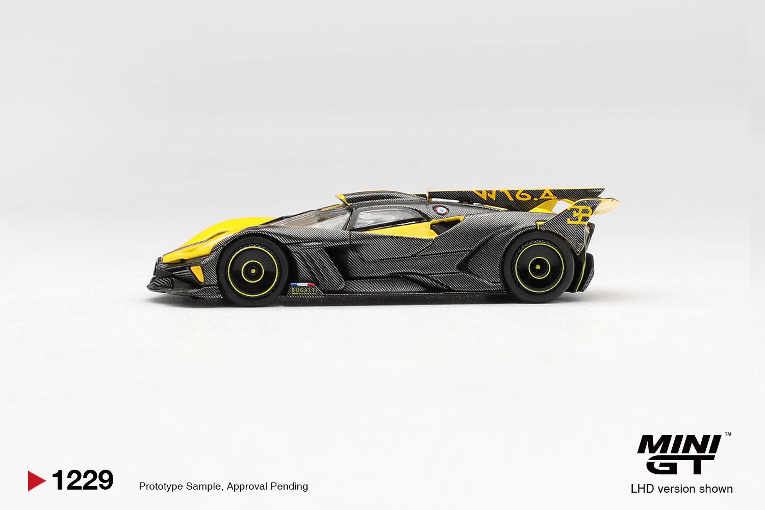 (Pre-order) Mini GT #1229 1/64 Bugatti Bolide Yellow Diecast model car