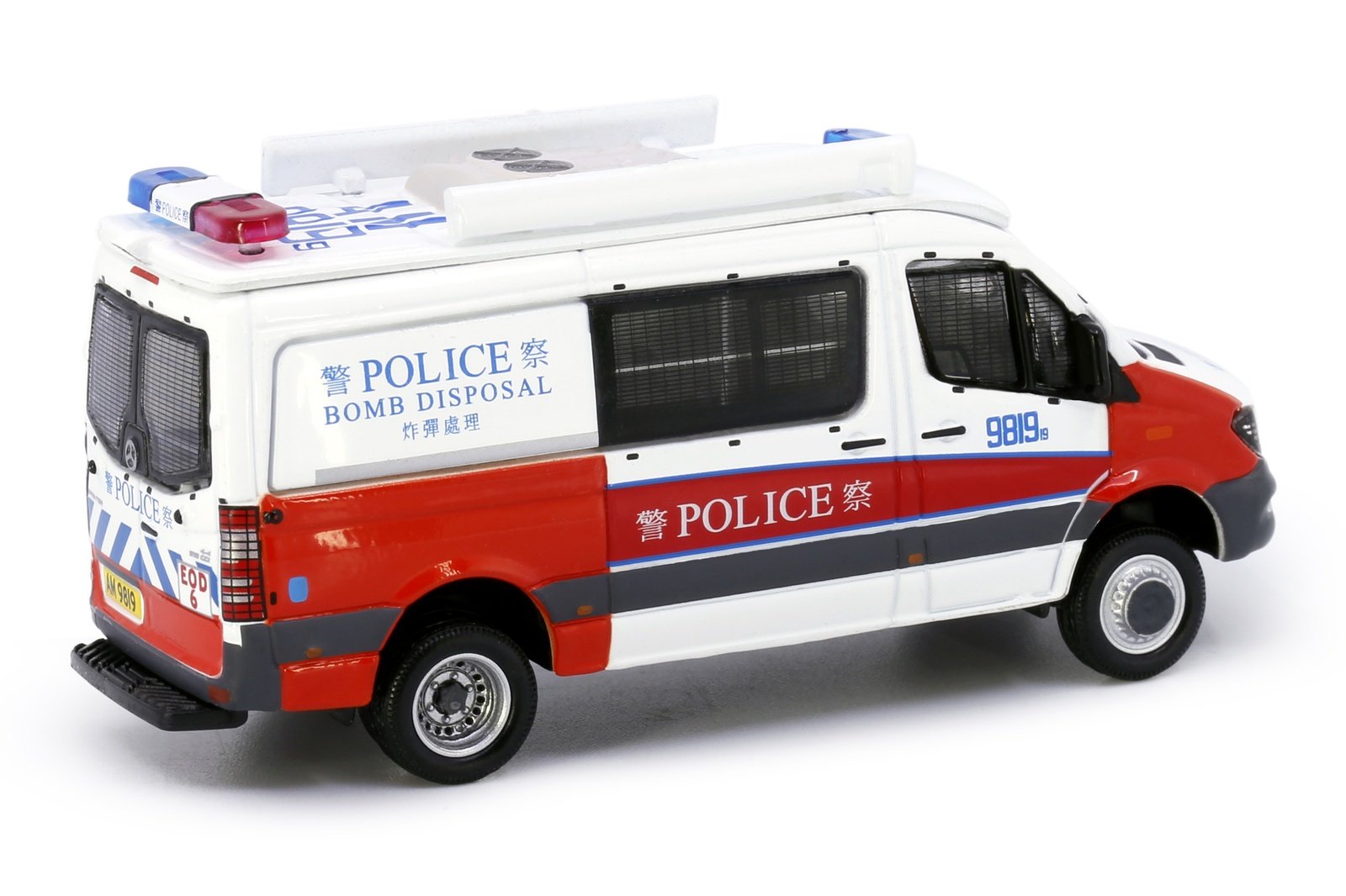 Tiny City 132 Die-cast Model Car - MERCEDES-BENZ Sprinter FL EOD (Red White)