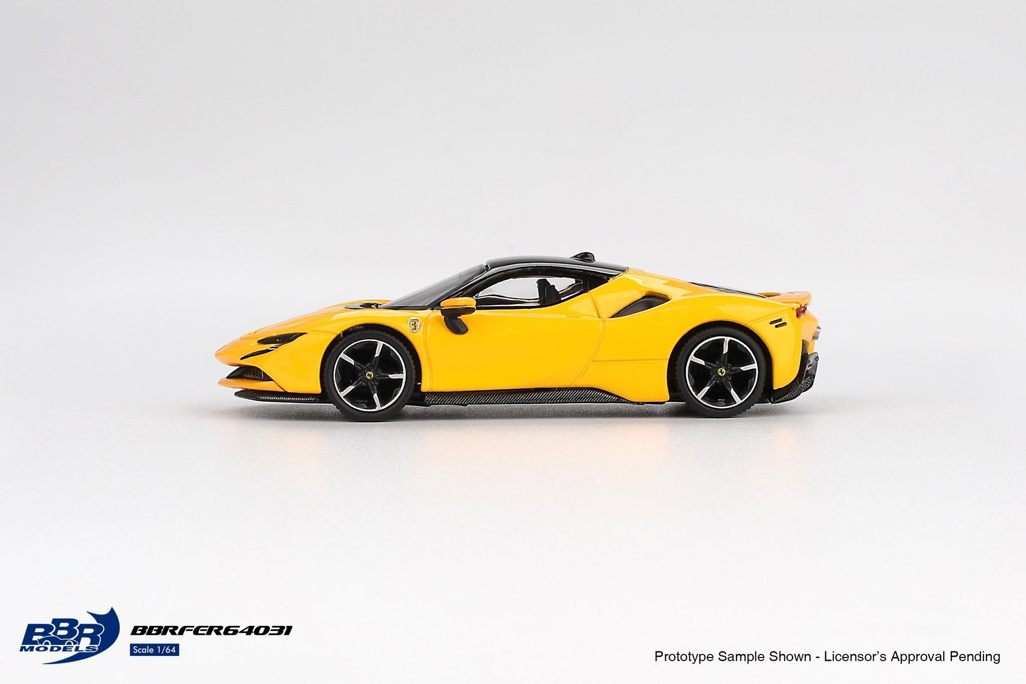 BBR 1/64 Ferrari SF90 Giallo Modena Diecast Model Car #BBRFER64031
