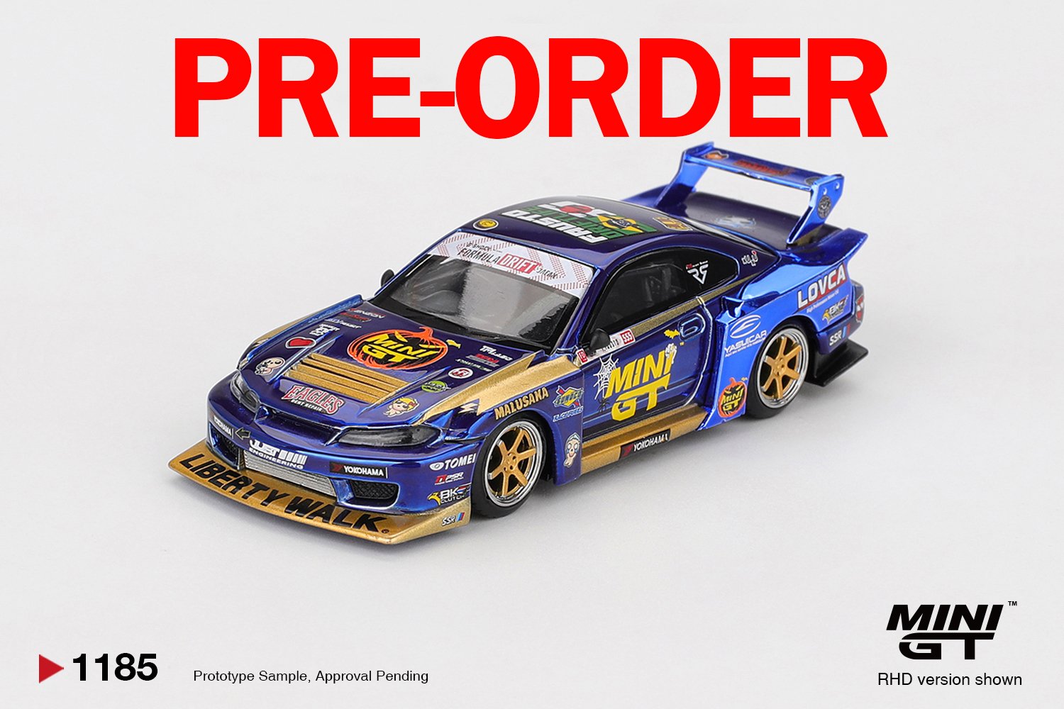 (Pre-order) MINI GT #1185 Nissan LB-Super Silhouette S15 SILVIA  #555 Team