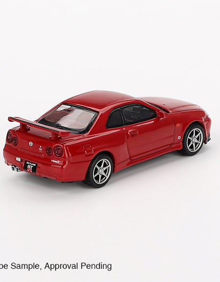 Mini GT#796 1/64 Nissan Skyline GT-R (R34) V-Spec Active Red RHD