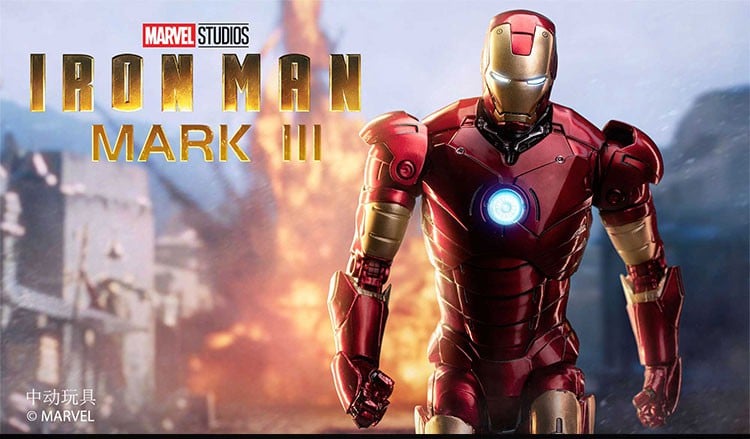 ZD Toys Marvel Avengers 1/10 Iron Man MK3 Action Figure with Lighting Function