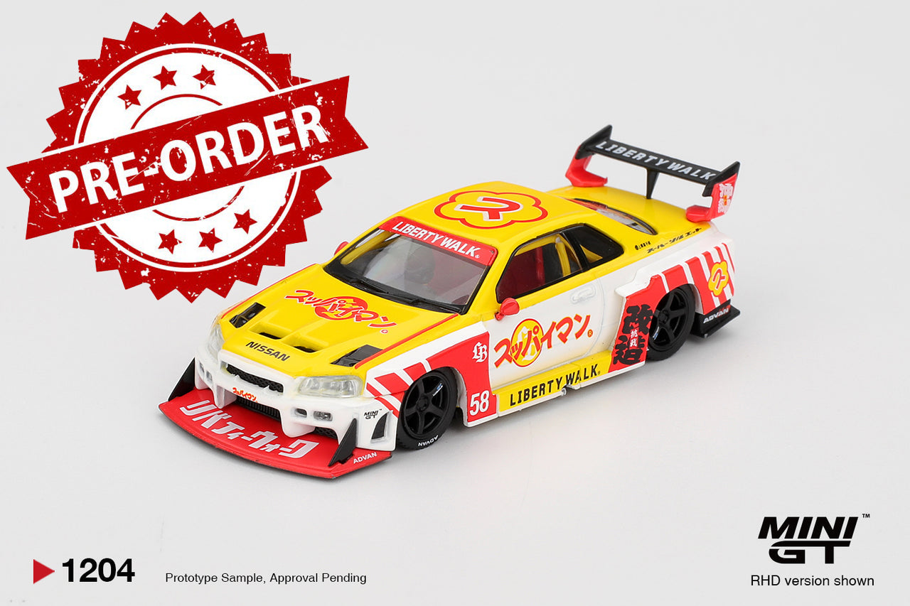(Pre-order) MINI GT #1204 Nissan LB-ER34 Super Silhouette SKYLINE Suppaiman