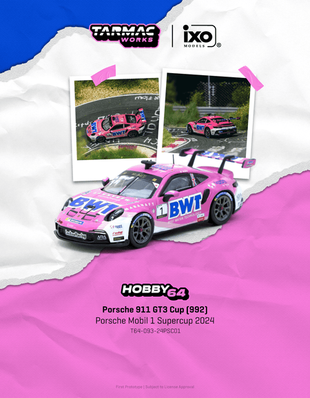 Tarmac Works 1/64 Porsche 911 GT3 Cup (992) Porsche Mobil 1 Supercup
