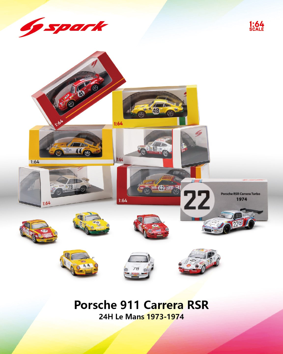 (Pre-order) Sparky 1/64 - Porsche RSR Carrera Turbo No.22 2nd 24H Le Mans 1974