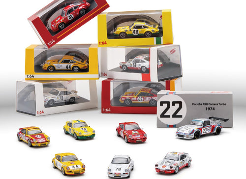 Load image into Gallery viewer, (Pre-order) Sparky 1/64 - Porsche RSR Carrera Turbo No.22 2nd 24H Le Mans 1974
