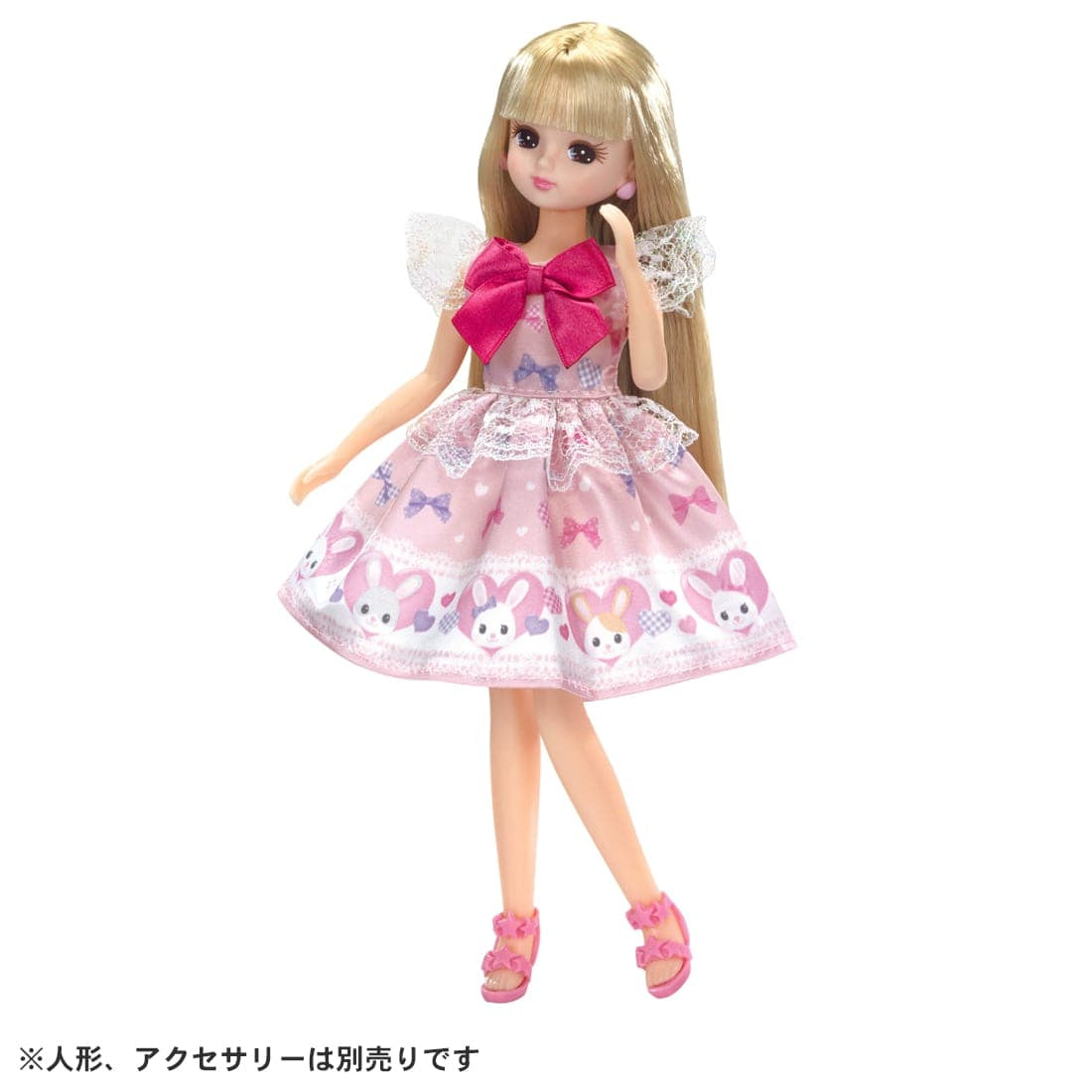 Takara Tomy Licca-chan Dress LW-01 Ribbon Usachan Bunny Rabbit Outfit Clothes
