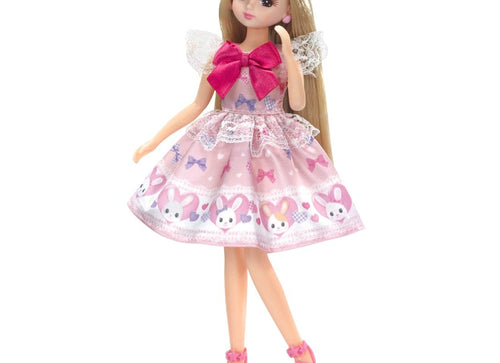 Load image into Gallery viewer, Takara Tomy Licca-chan Dress LW-01 Ribbon Usachan Bunny Rabbit Outfit Clothes
