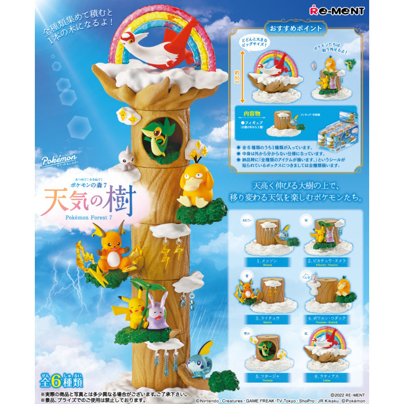 RE-MENT Pokemon Forest 07 Weather Tree Box Set (full set of 6 pcs)