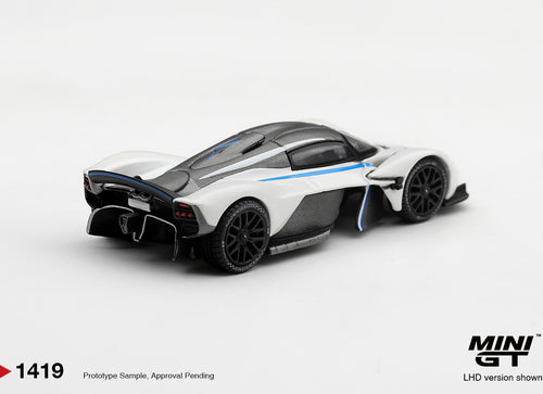Load image into Gallery viewer, (Pre-order) Mini GT #1419 Aston Martin Valkyrie Escaping White Diecast Model Car
