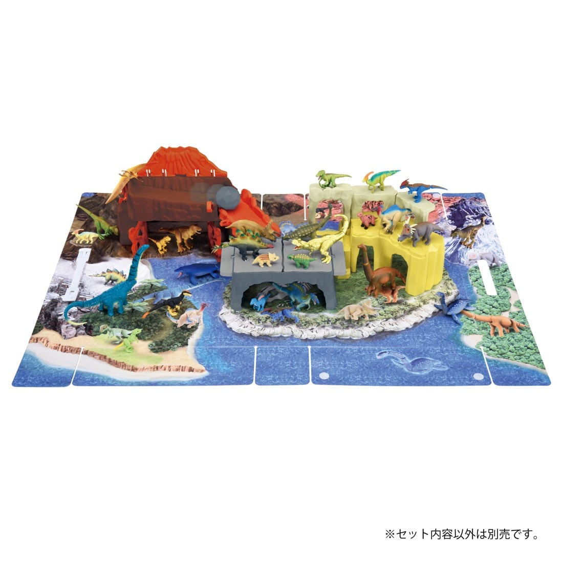 Takara Tomy Ania Dinosaur Battle World Map Playset with Case