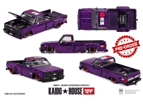 Load image into Gallery viewer, (Pre-order) Mini GT #291 Chevrolet Silverado Dually KAIDO Koi V1 Diecast Model
