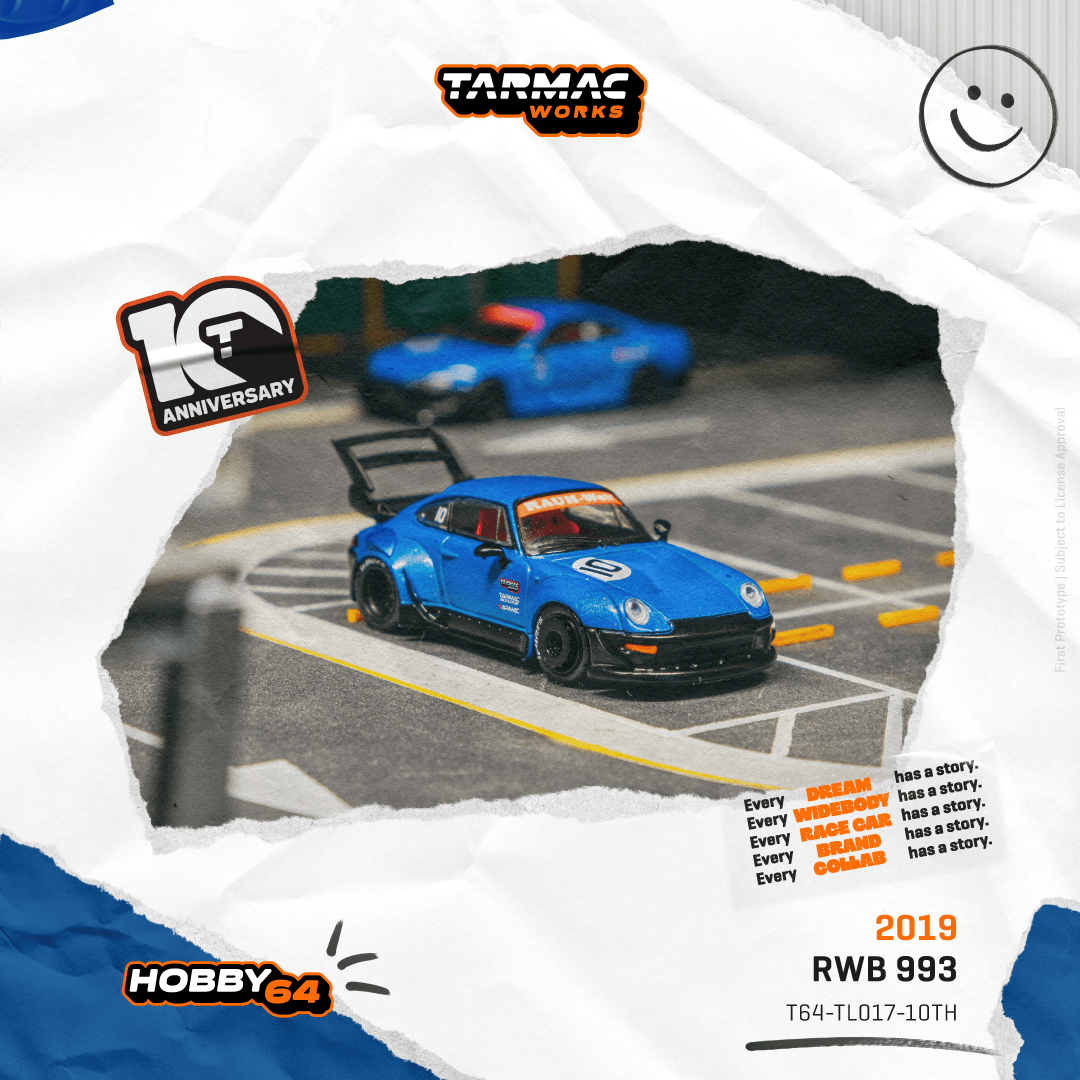 Tarmac Works RWB 993 Tarmac Works 10th Anniversary Diecast Model Car