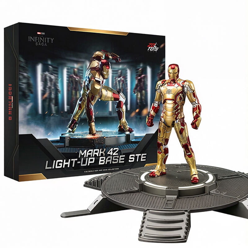 ZD Toys Marvel Iron Man 3 1/10 Iron Man MK42 & Light-up Base Set