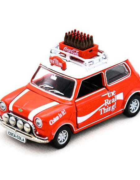 Tiny City Die-cast Model Car - Mini Cooper Mk 1 Coca-Cola (with bottle of coke)