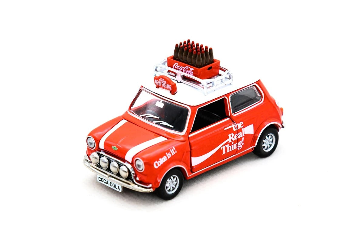 Tiny City Die-cast Model Car - Mini Cooper Mk 1 Coca-Cola (with bottle of coke)