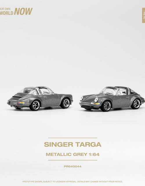 Load image into Gallery viewer, POPRACE 1/64 SINGER TARGA METALLIC GREY Diecaset Model Car
