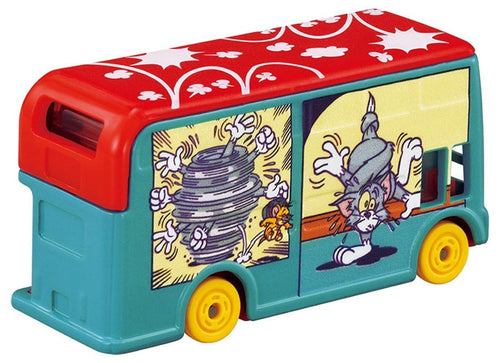 Load image into Gallery viewer, Takara Tomy Dream Tomica Diecast SP Tom and Jerry Jerry Wrapping Bus Blue
