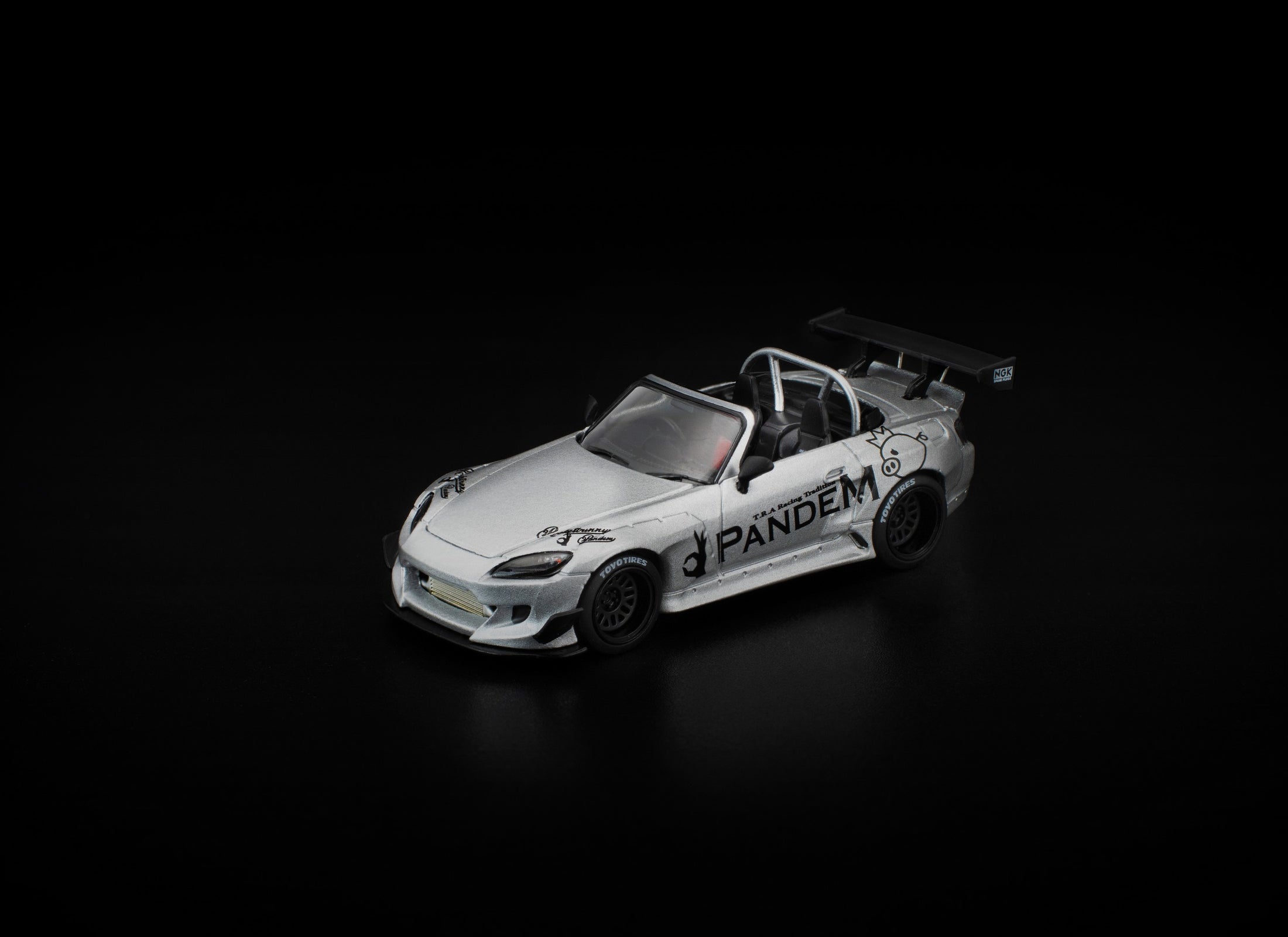 (Pre-order) POPRACE 1/64 PANDEM S2000 SILVER #PR640451 Diecast Model Car