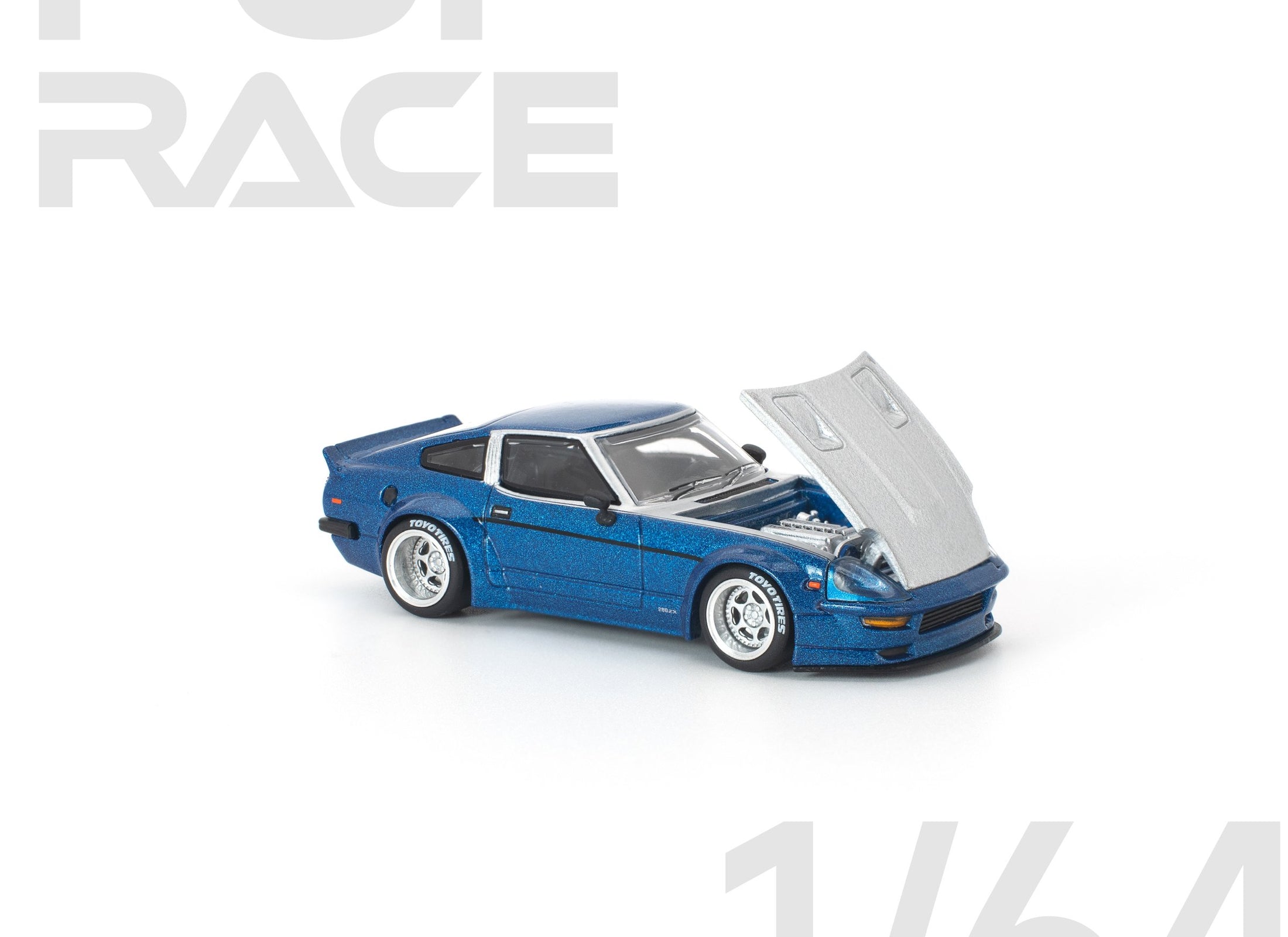 (Pre-order) POP RACE 1/64 PANDEM 280ZX BLUE Diecast Model Car #PR640315