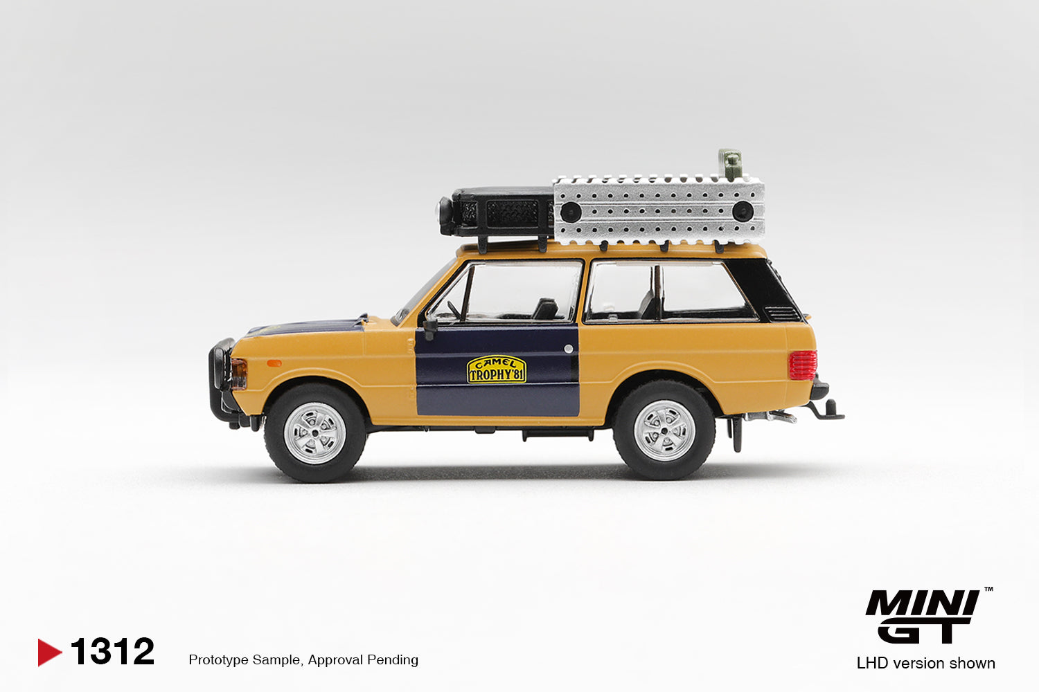 (Pre-order) Mini GT #1312 Range Rover 1981 Camel Trophy Sumatra H.Fischer W.Bays