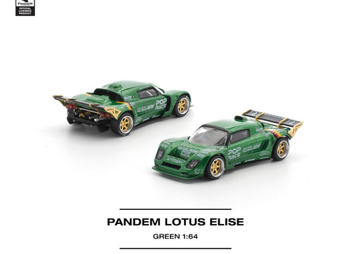 Load image into Gallery viewer, (Pre-order) POPRACE 1/64 - PANDEM LOTUS ELISE GREEN Removeable Front and Rear
